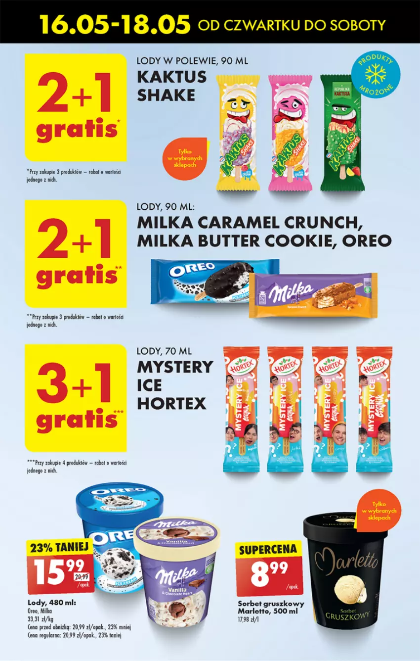 Gazetka promocyjna Biedronka - Od czwartku - ważna 16.05 do 22.05.2024 - strona 35 - produkty: Hortex, Kaktus, Lody, Milka, Oreo