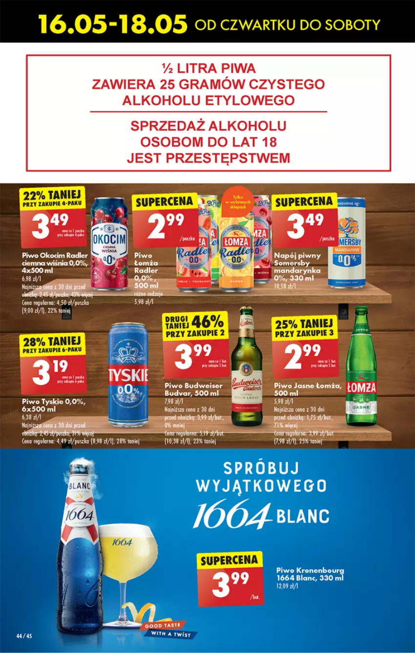 Gazetka promocyjna Biedronka - Od czwartku - ważna 16.05 do 22.05.2024 - strona 46 - produkty: Gra, Koc, Okocim, Piwa, Piwo, Piwo jasne, Radler, Somersby, Tyskie