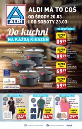 Gazetka promocyjna Aldi - Artykuły przemysłowe i tekstylia - Gazetka - ważna od 23.03 do 23.03.2024 - strona 1 - produkty: Gra, Garnek, Koszula nocna, Kosz, Koszula, LANA, Moda, Patelnia, Fa