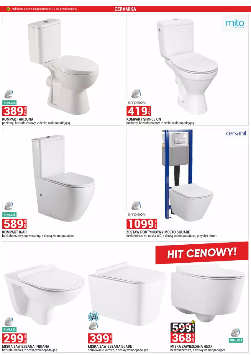 Gazetka promocyjna Merkury Market - ważna 01.06 do 30.06.2025 - strona 13 - produkty: Cersanit, Leon, Miska