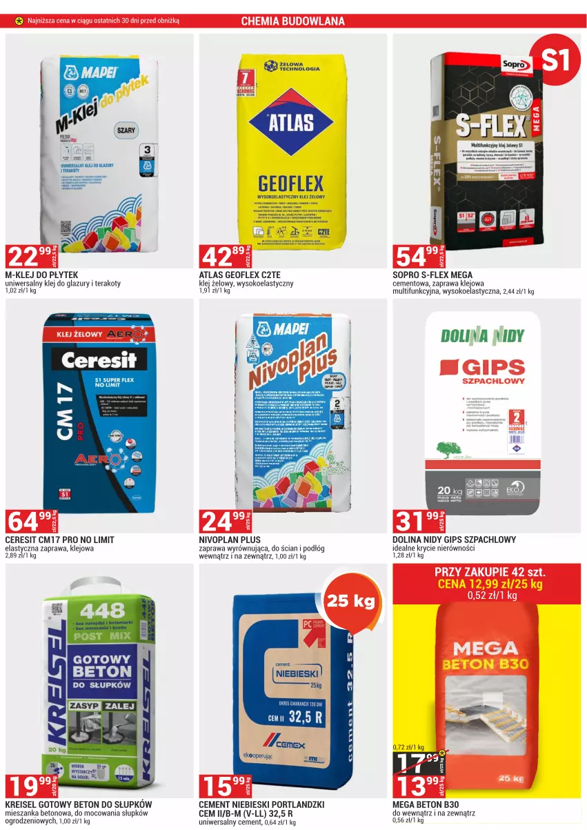 Gazetka promocyjna Merkury Market - ważna 01.06 do 30.06.2025 - strona 21 - produkty: Cement, Ceresit, Geoflex, Klej, Lazur, Por, Sok, Tera, Zaprawa klejowa