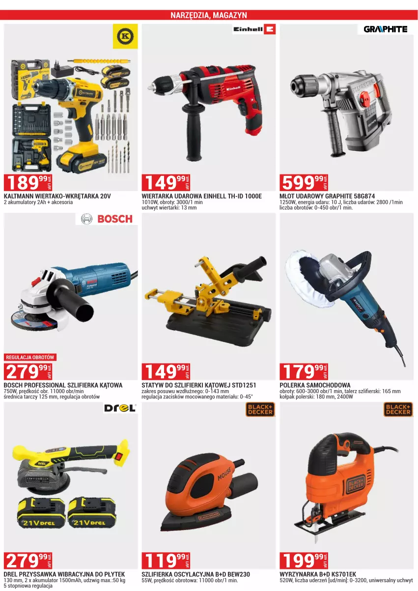 Gazetka promocyjna Merkury Market - ważna 01.06 do 30.06.2025 - strona 22 - produkty: Akumulator, Bosch, Einhell, Gra, Kołpak, Młot, Młot udarowy, Szlifierka, Szlifierka kątowa, Talerz, Tarka, Top, Wiertarka, Wiertarka udarowa, Wkręt, Wkrętarka, Wyrzynarka