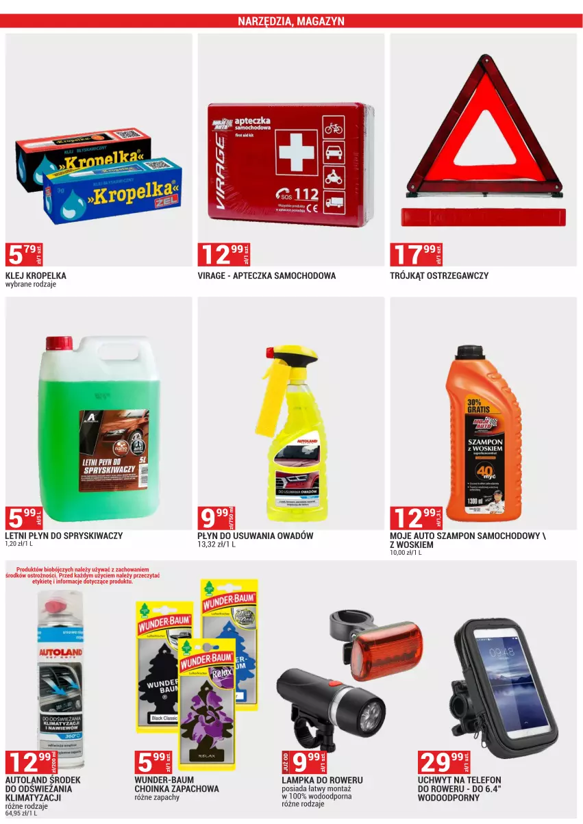 Gazetka promocyjna Merkury Market - ważna 01.06 do 30.06.2025 - strona 26 - produkty: Apteczka samochodowa, Choinka, Inka, Klej, Moje Auto, Płyn do spryskiwaczy, Por, Rower, Szampon, Telefon, Trójkąt ostrzegawczy