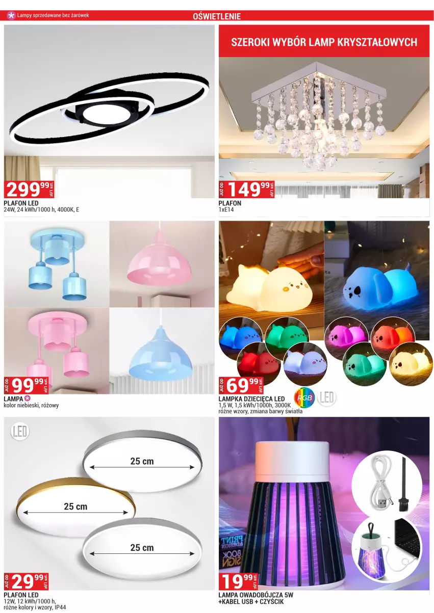 Gazetka promocyjna Merkury Market - ważna 01.06 do 30.06.2025 - strona 37 - produkty: Dzieci, Kabel USB, Lampa, Plafon, Plafon LED