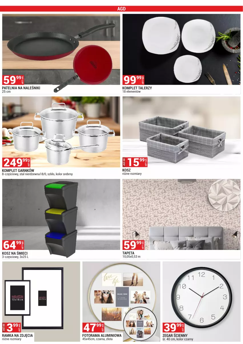 Gazetka promocyjna Merkury Market - ważna 01.06 do 30.06.2025 - strona 40 - produkty: Kosz, Naleśniki, Patelnia, Rama, Ramka, Talerz, Tapeta, Zegar