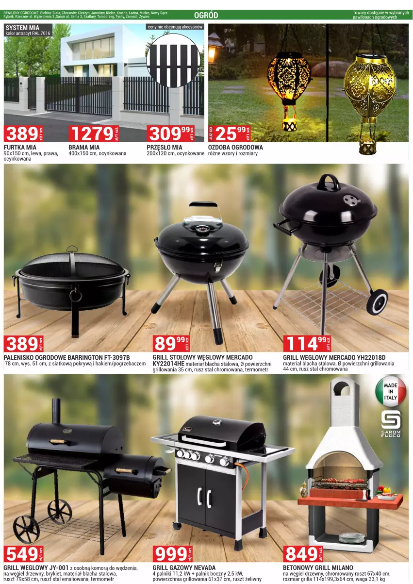 Gazetka promocyjna Merkury Market - ważna 01.06 do 30.06.2025 - strona 57 - produkty: Chrzan, Cynk, Grill, Grill gazowy, Ozdoba, Palenisko, Rama, Termometr, Waga, Węgiel drzewny
