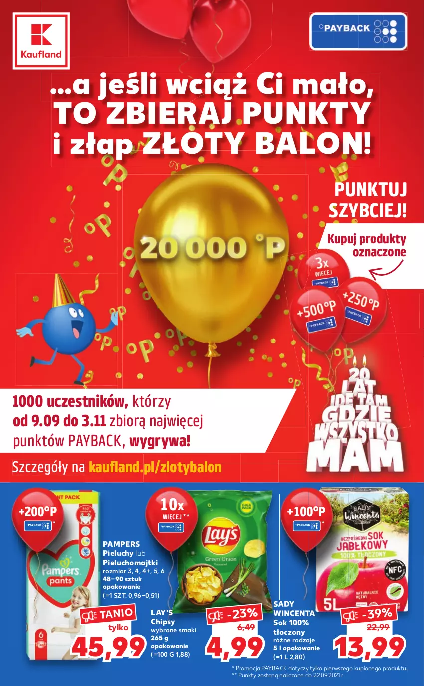 Gazetka promocyjna Kaufland - Katalog PRZYGOTUJ SIĘ DO SZKOŁY!  Oferta ważna  od  09.09.2021 do 15.09.2021 lub do wyczerpania zapasów - ważna 09.09 do 15.09.2021 - strona 4 - produkty: Chipsy, Gry, Majtki, Pampers, Pieluchomajtki, Pieluchy, Sok