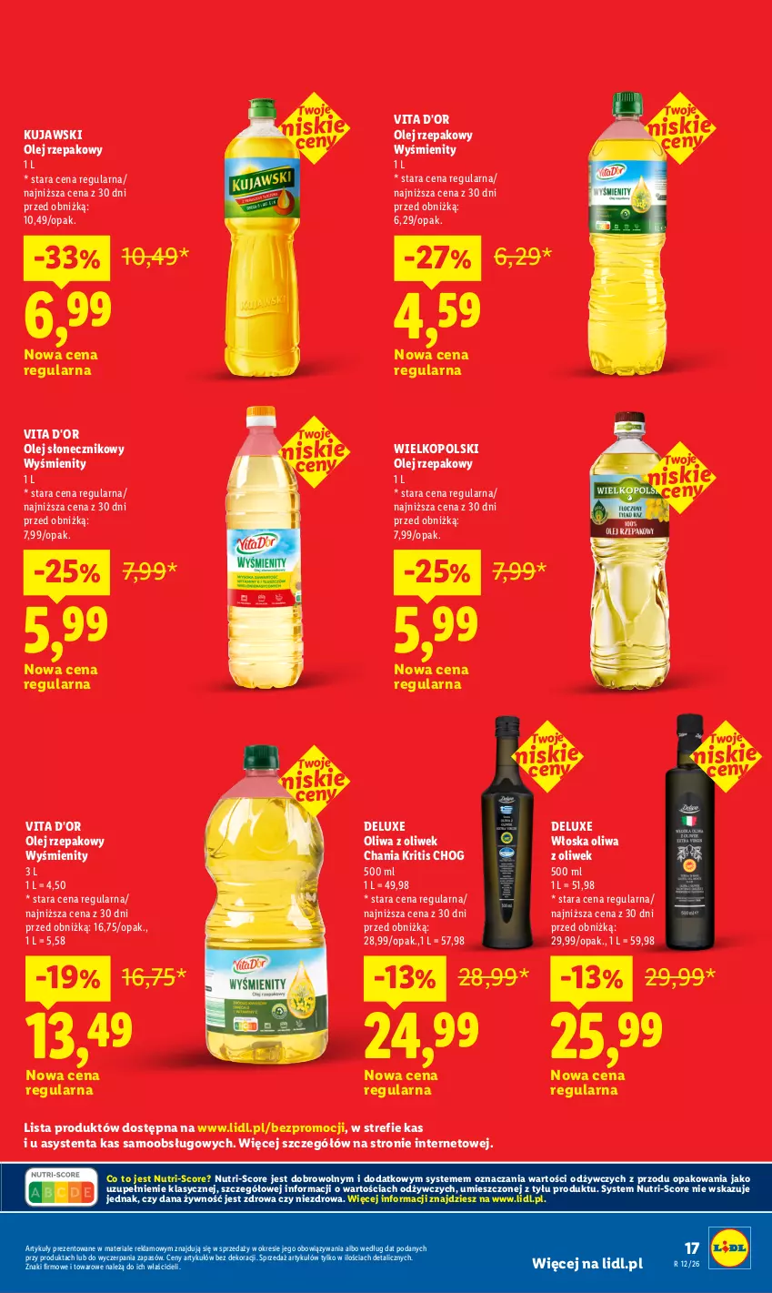 Gazetka promocyjna Lidl - Rewolucja cenowa! - ważna 23.05 do 01.07.2026 - strona 17 - produkty: Kujawski, Olej, Olej rzepakowy, Olej słonecznikowy, Oliwa z oliwek