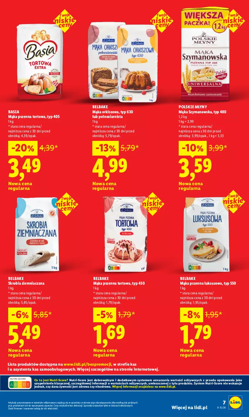 Gazetka promocyjna Lidl - Rewolucja cenowa! - ważna 23.05 do 01.07.2026 - strona 7 - produkty: Basia, Mąka, Mąka pszenna, Polskie Młyny, Skrobia ziemniaczana