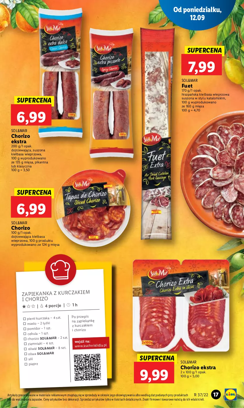 Gazetka promocyjna Lidl - GAZETKA - ważna 12.09 do 14.09.2022 - strona 19 - produkty: Cebula, Kiełbasa, Kuchnia, Kurczak, Masło, Oliwki, Pieprz, Por, Sól, Zapiekanka, Ziemniaki