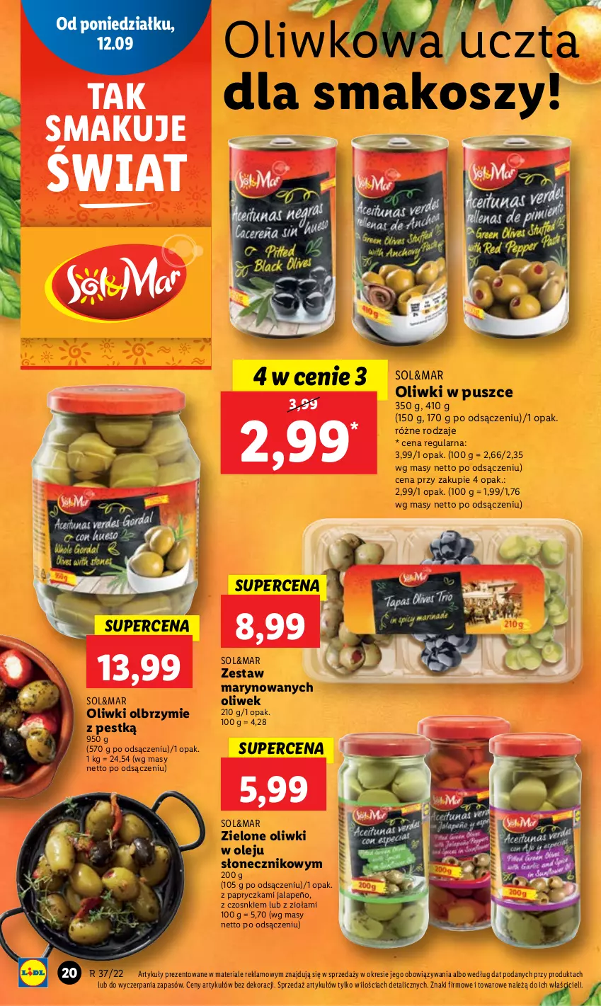 Gazetka promocyjna Lidl - GAZETKA - ważna 12.09 do 14.09.2022 - strona 22 - produkty: Kosz, Olej, Oliwki