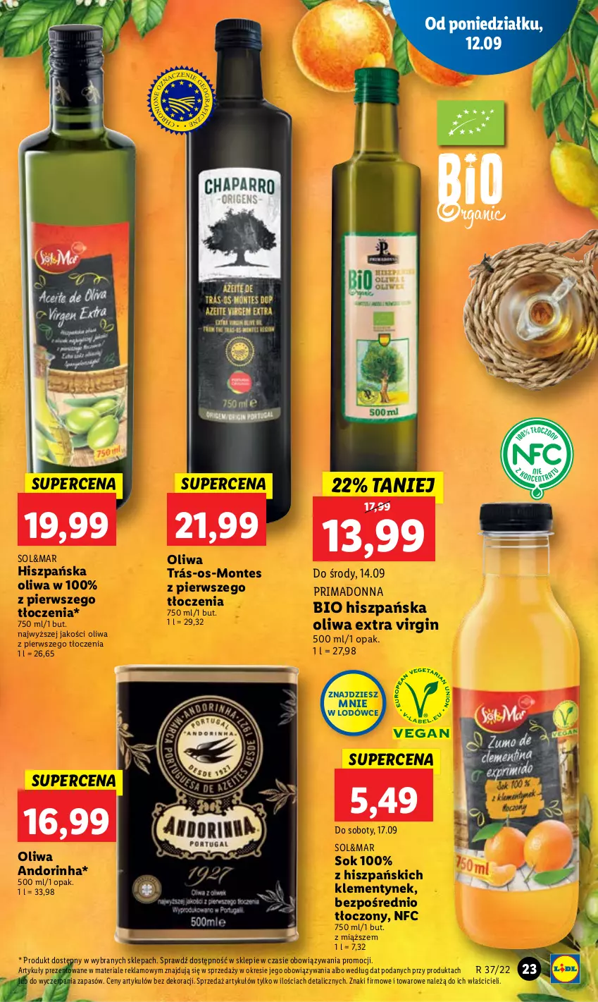 Gazetka promocyjna Lidl - GAZETKA - ważna 12.09 do 14.09.2022 - strona 25 - produkty: Gin, Monte, Prima, Sok