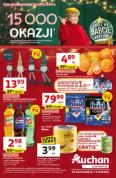 Gazetka promocyjna Auchan - Gazetka Święta jak babcię kocham Supermarket Auchan - Gazetka - ważna od 26.11 do 26.11.2025 - strona 1 - produkty: Mandarynki, Ser, Gra, Finish, Mirinda, Pepsi, Zmywarki, Napój, Skrzat, Groszek, Kukurydza
