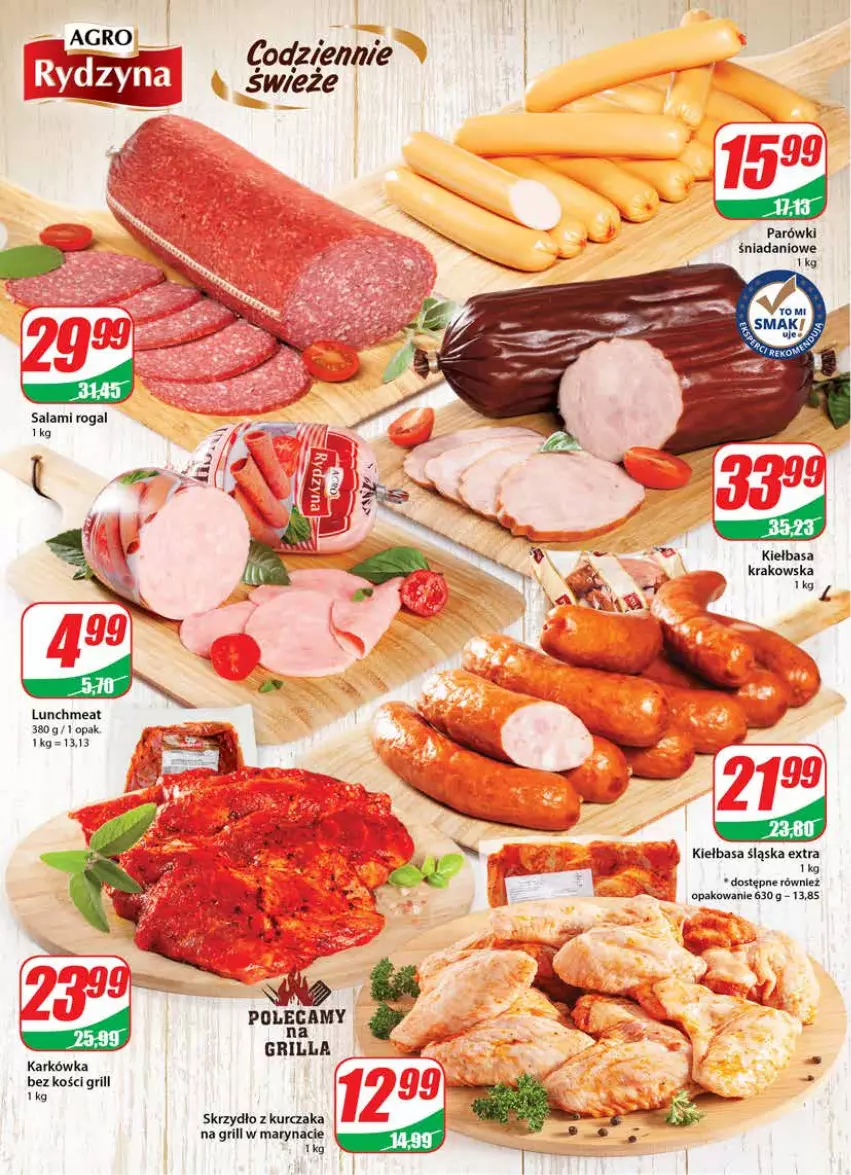 Gazetka promocyjna Dino - Gazetka - ważna 06.07 do 12.07.2022 - strona 10 - produkty: Danio, Grill, Kiełbasa, Kiełbasa krakowska, Kiełbasa śląska, Kurczak, Parówki, Rogal, Salami