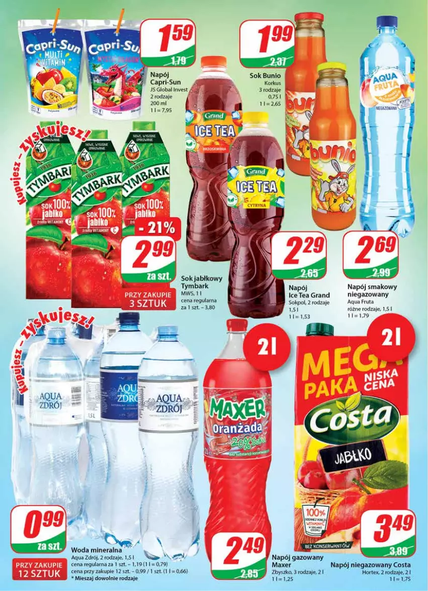 Gazetka promocyjna Dino - Gazetka - ważna 06.07 do 12.07.2022 - strona 2 - produkty: Gra, Ice tea, Maxer, Napój, Napój gazowany, Sok, Sok jabłkowy, Tymbark, Woda, Woda mineralna