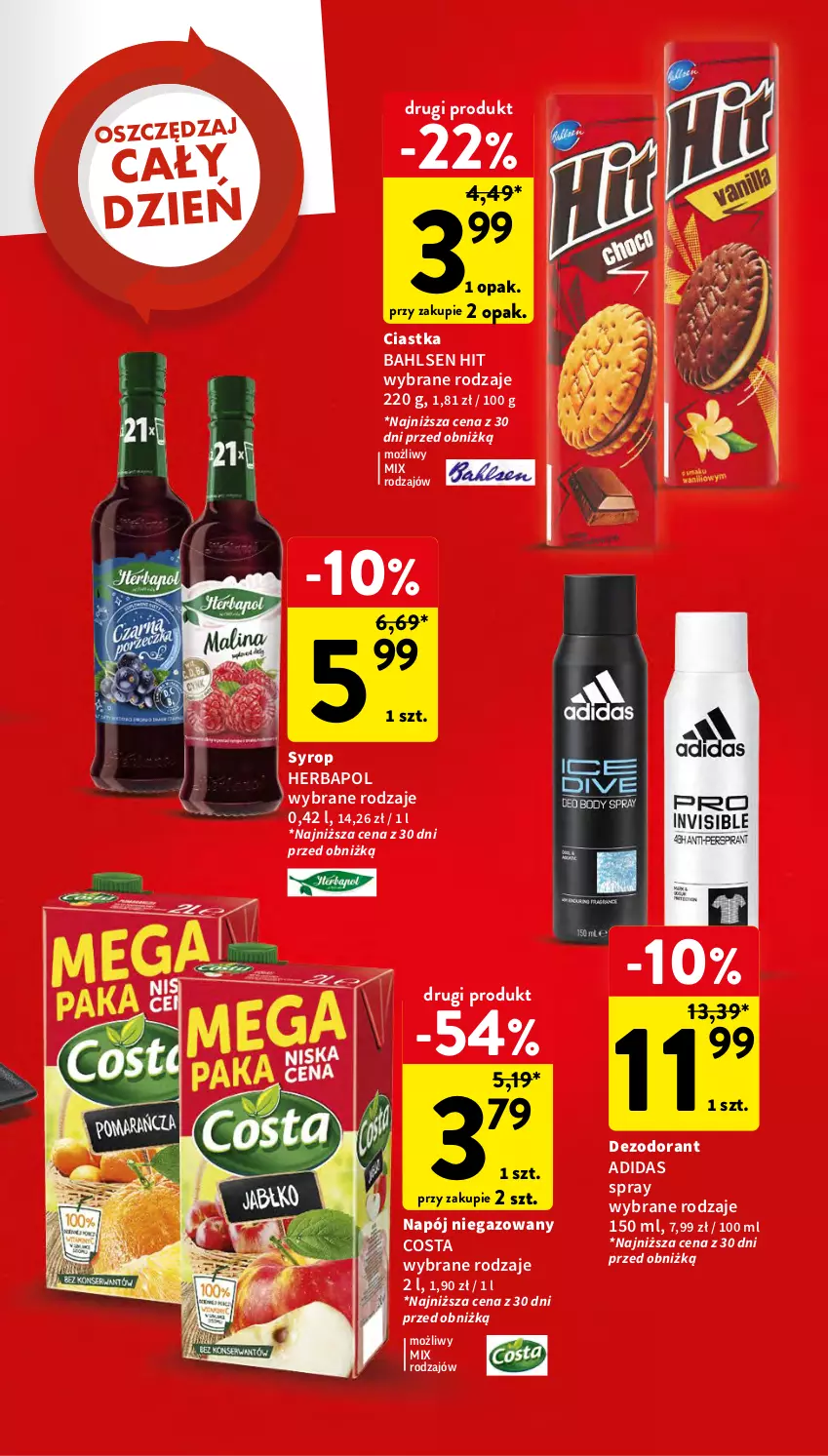 Gazetka promocyjna Intermarche - Gazetka Intermarche - ważna 16.11 do 22.11.2023 - strona 17 - produkty: Adidas, Ciastka, Dezodorant, Herbapol, Napój, Napój niegazowany, Syrop