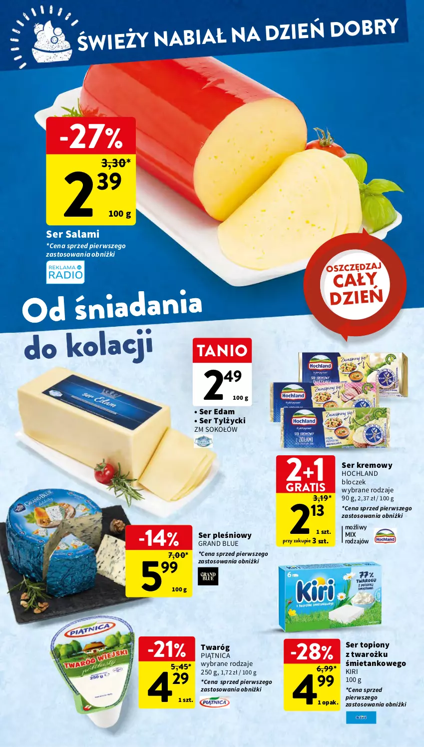 Gazetka promocyjna Intermarche - Gazetka Intermarche - ważna 16.11 do 22.11.2023 - strona 28 - produkty: Edam, Gra, Hochland, Piątnica, Salami, Ser, Ser pleśniowy, Ser salami, Ser topiony, Ser tylżycki, Sok, Sokołów, Top, Twaróg