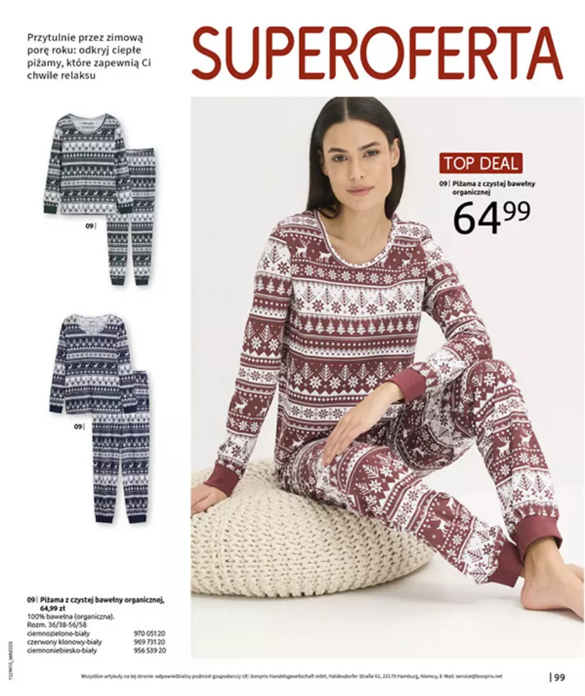 Gazetka promocyjna Bonprix - SIELANKOWY ROMANTYZM - ważna 18.11 do 29.12.2025 - strona 101 - produkty: Gra, Piżama, Por