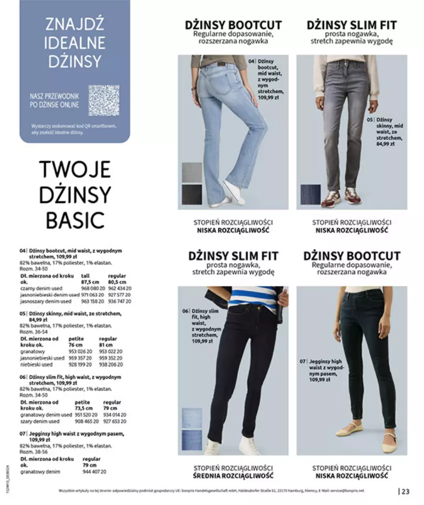 Gazetka promocyjna Bonprix - SIELANKOWY ROMANTYZM - ważna 18.11 do 29.12.2025 - strona 25 - produkty: Dżinsy, Fa, Gra, Granat, Rum, Top, Wełna