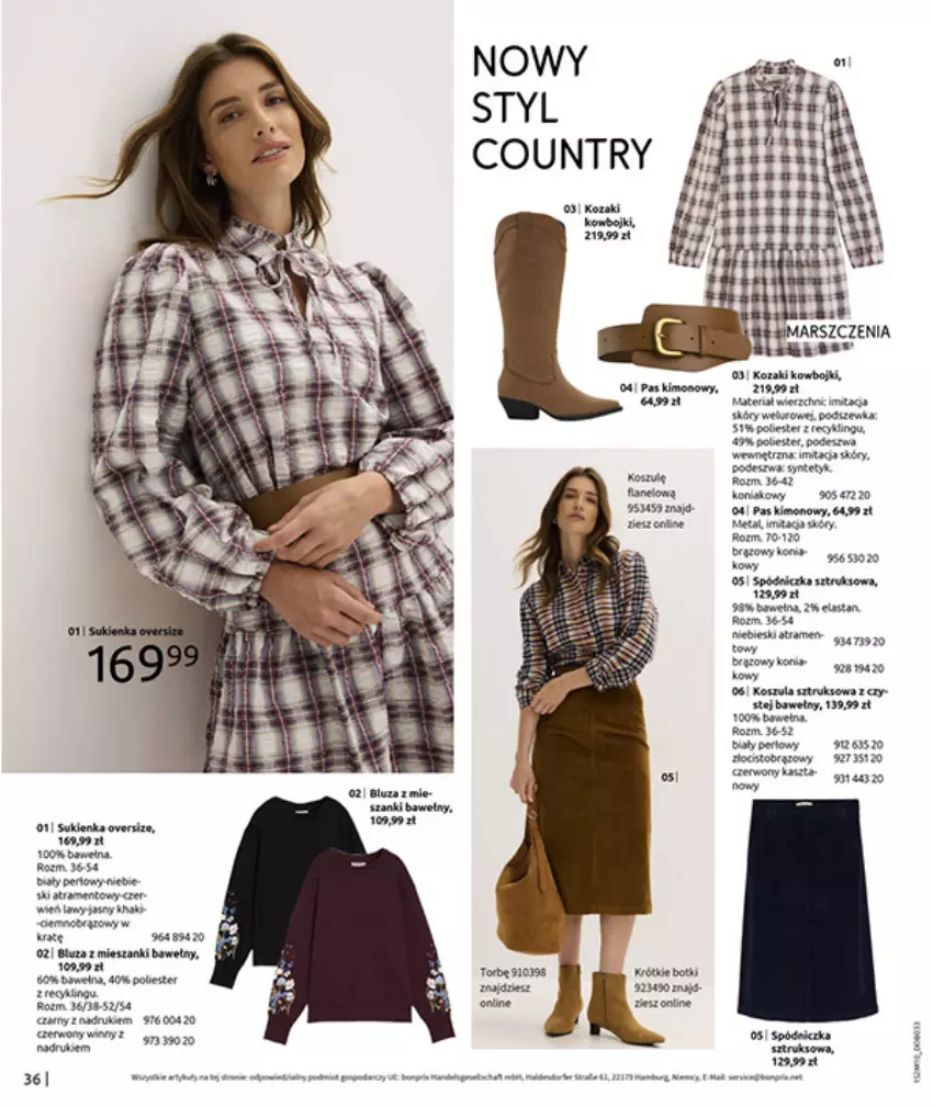 Gazetka promocyjna Bonprix - SIELANKOWY ROMANTYZM - ważna 18.11 do 29.12.2025 - strona 38 - produkty: AEG, Bluza, Fa, Kosz, Kozaki, Mars, Płyta, Por