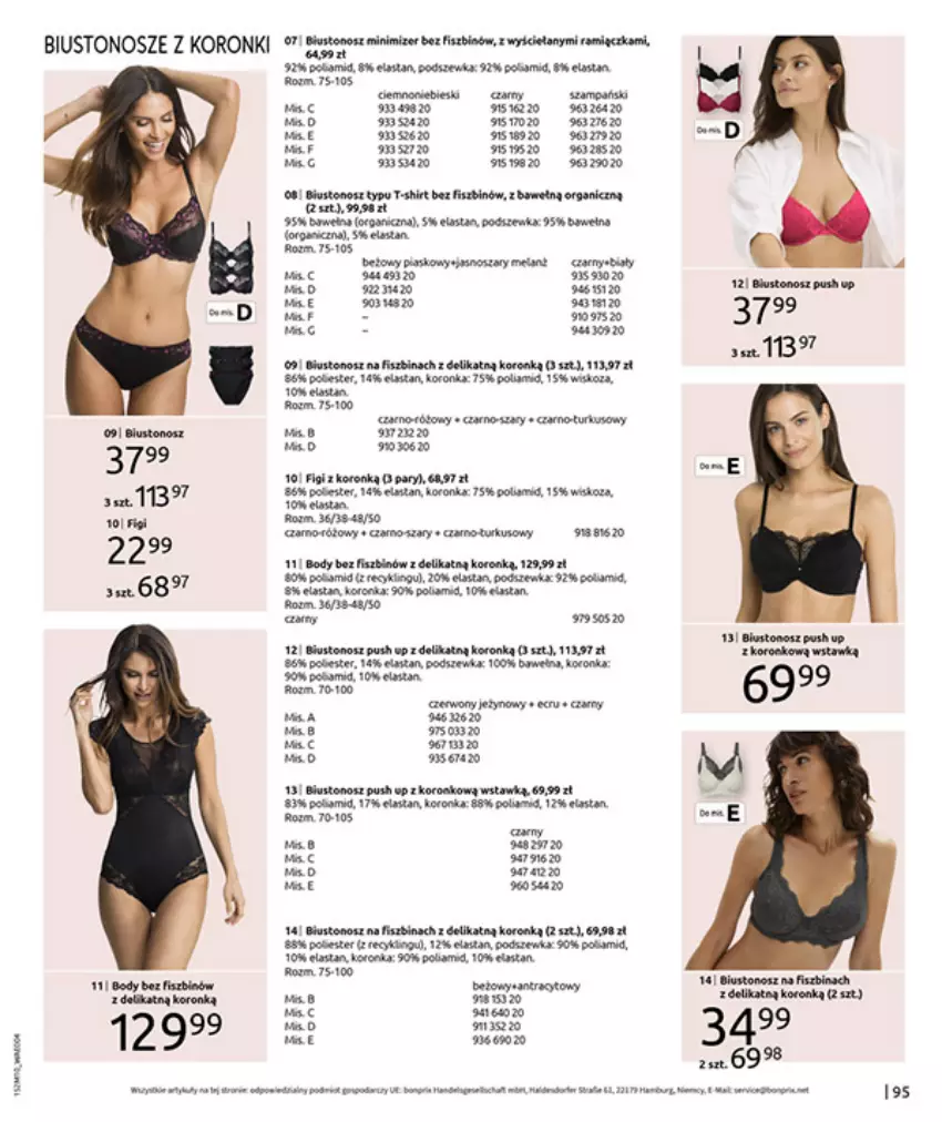 Gazetka promocyjna Bonprix - SIELANKOWY ROMANTYZM - ważna 18.11 do 29.12.2025 - strona 97 - produkty: Biustonosz, Body, Dell, Fa, Figi, Gra, LG, Mus