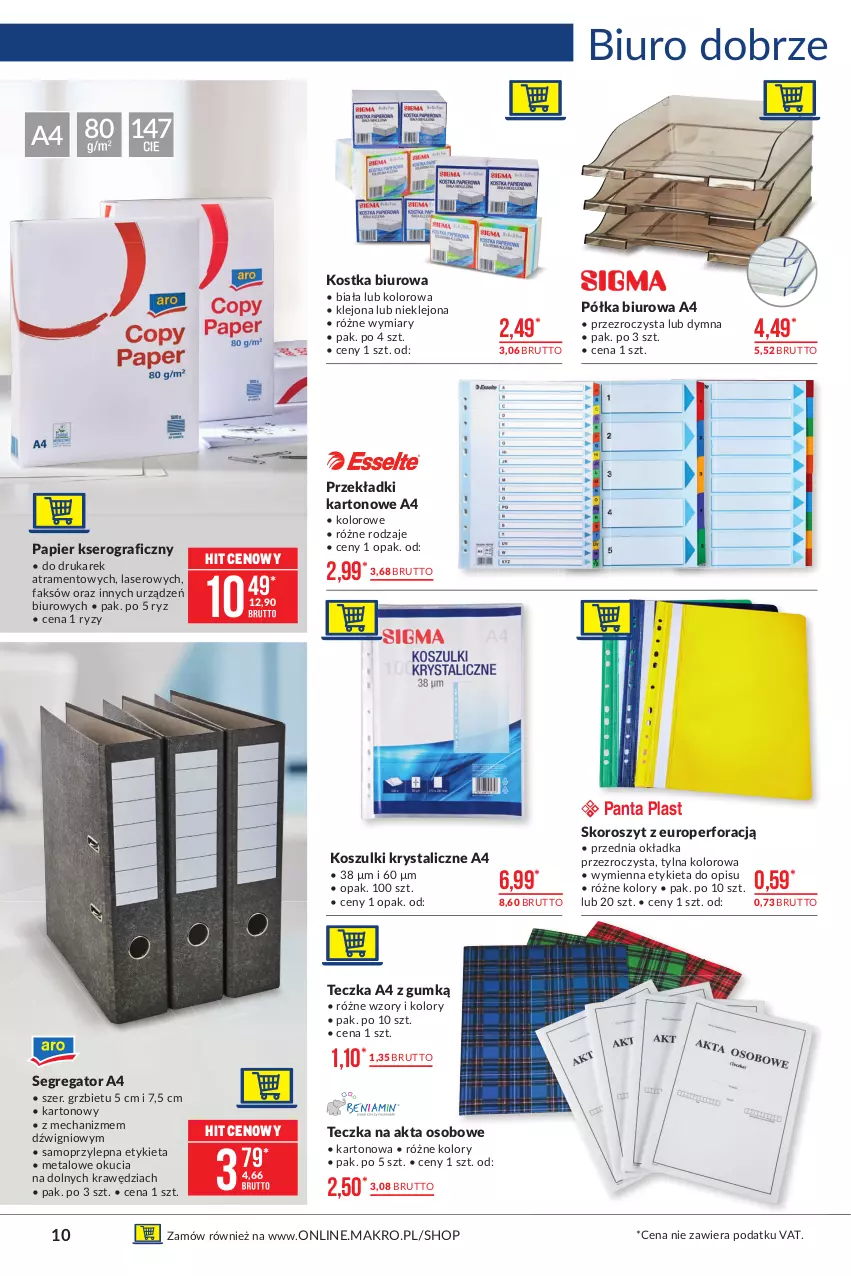 Gazetka promocyjna Makro - [Oferta promocyjna] Artykuły przemysłowe - ważna 15.06 do 28.06.2021 - strona 10 - produkty: Biuro, Dźwig, Fa, Gra, Klej, Kosz, Mop, Papier, Półka, Ser