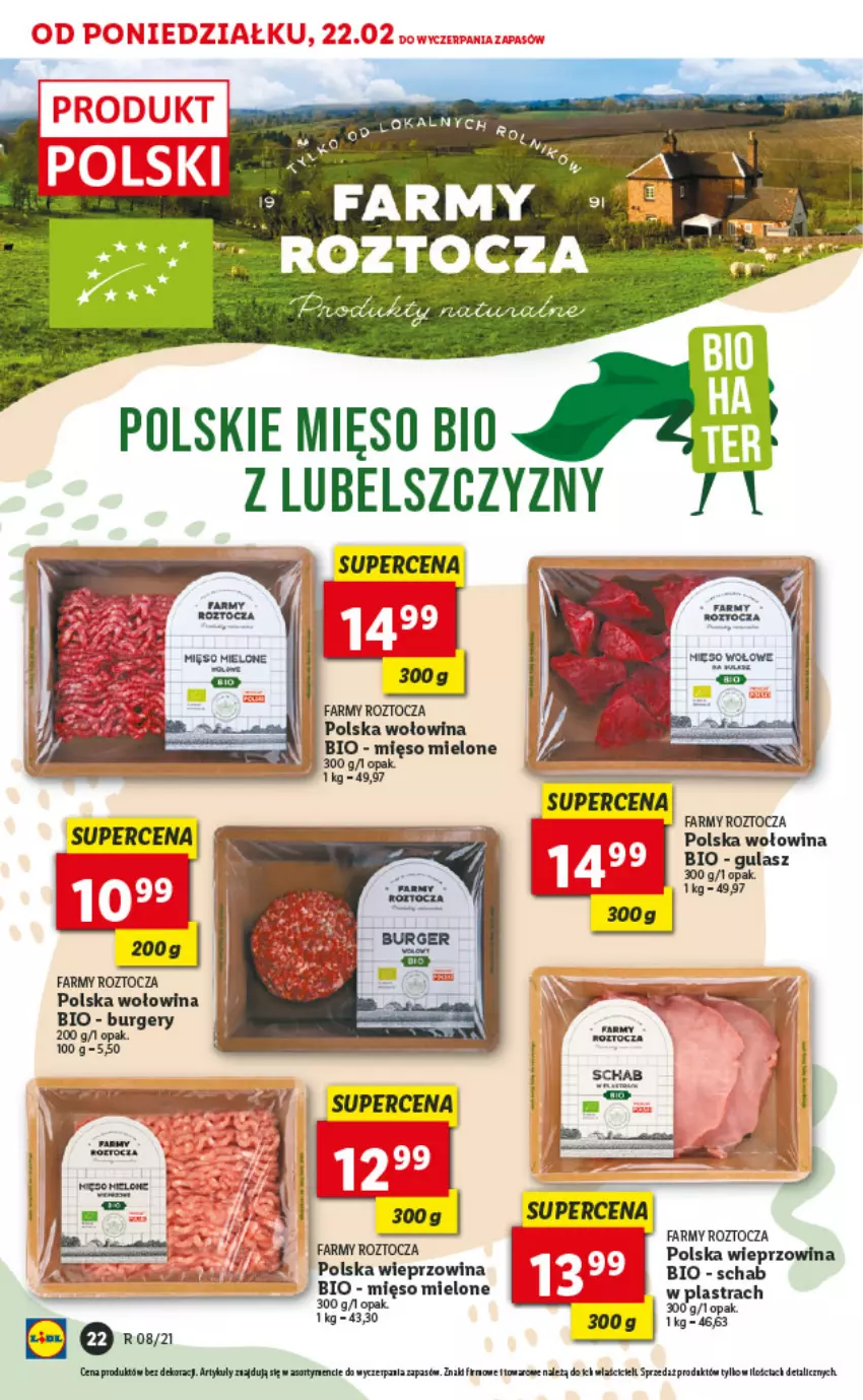 Gazetka promocyjna Lidl - GAZETKA - ważna 22.02 do 24.02.2021 - strona 22 - produkty: Burger, Fa, Mięso, Mięso mielone, Wieprzowina, Wołowina