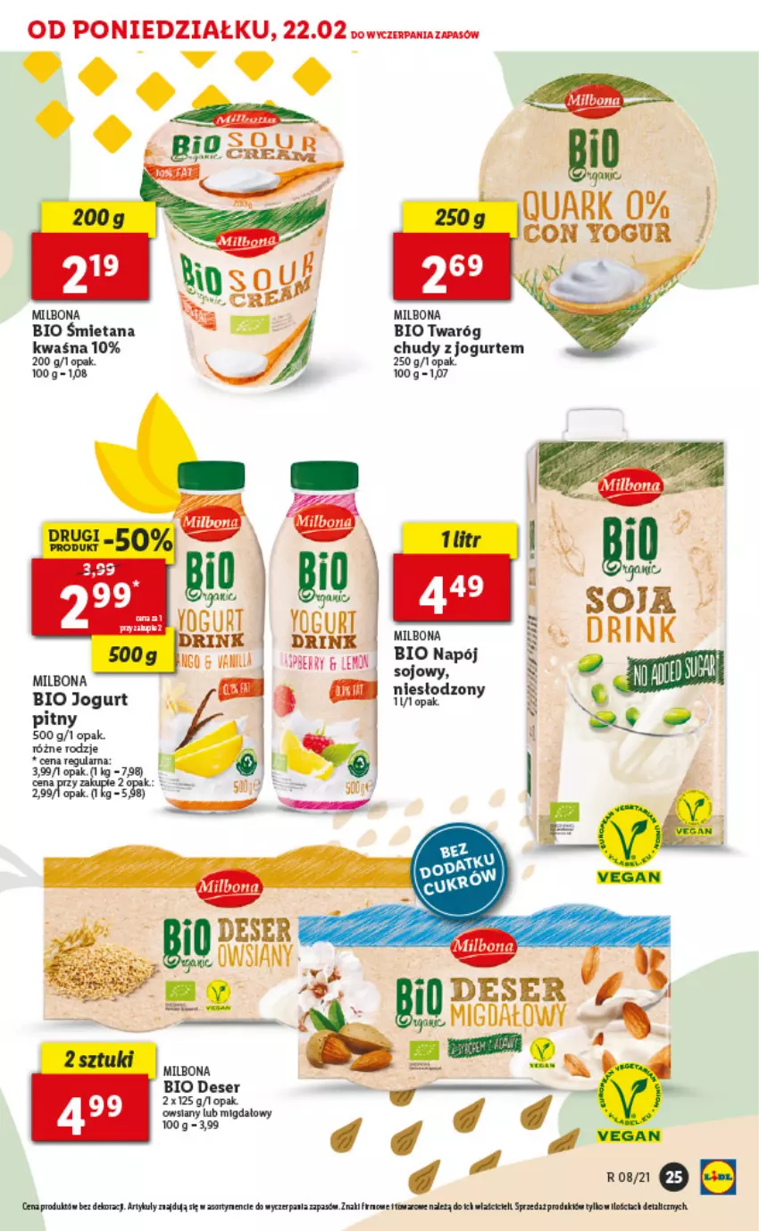 Gazetka promocyjna Lidl - GAZETKA - ważna 22.02 do 24.02.2021 - strona 25 - produkty: Deser, Jogurt, Ser, Twaróg