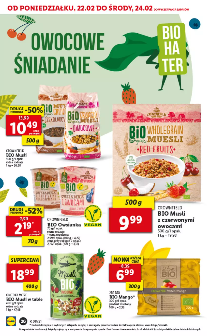 Gazetka promocyjna Lidl - GAZETKA - ważna 22.02 do 24.02.2021 - strona 26 - produkty: Mango, Mus, Owsianka, Tran