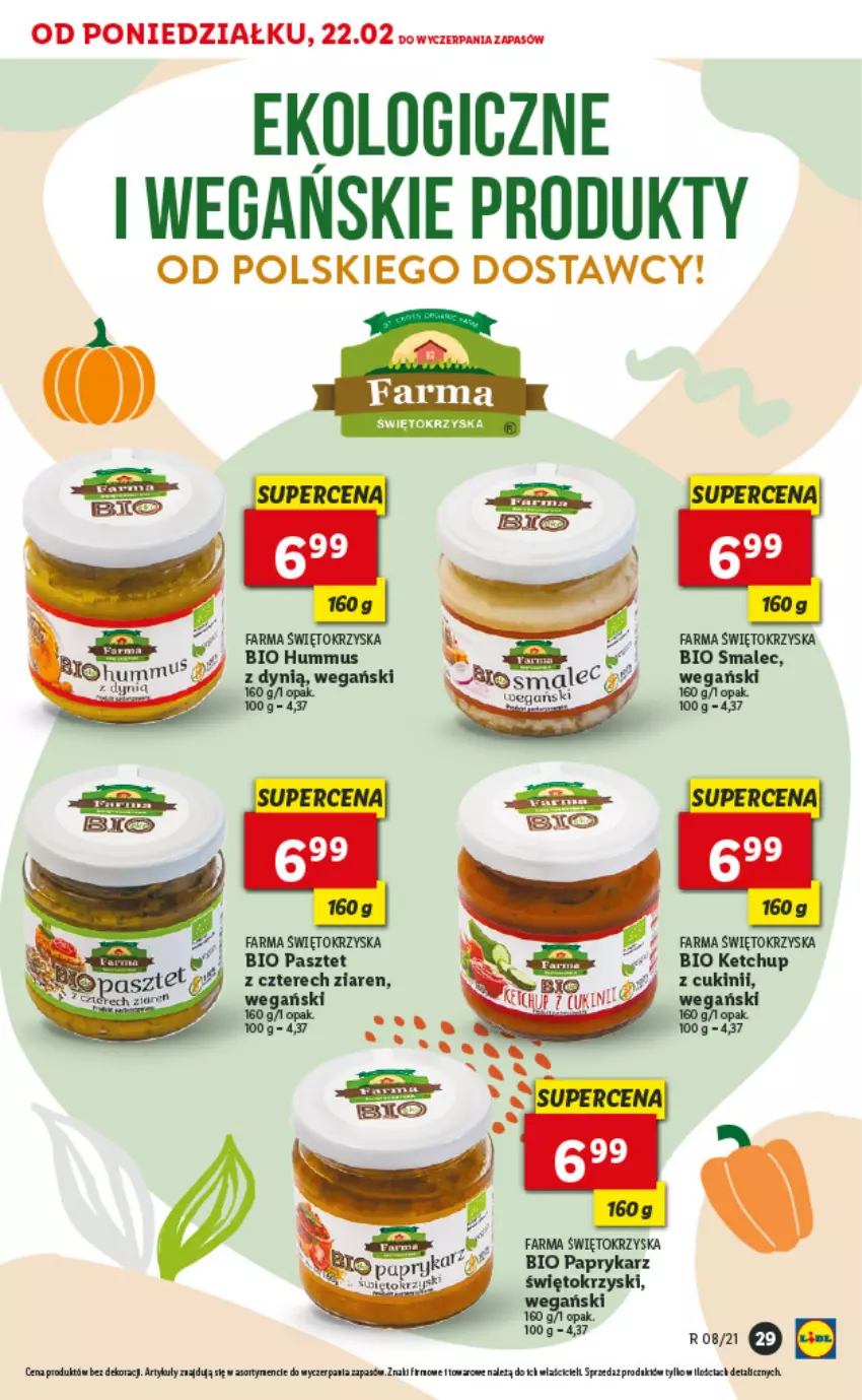 Gazetka promocyjna Lidl - GAZETKA - ważna 22.02 do 24.02.2021 - strona 29 - produkty: Fa, Hummus, Ketchup, Mus, Papryka, Paprykarz, Pasztet, Smalec