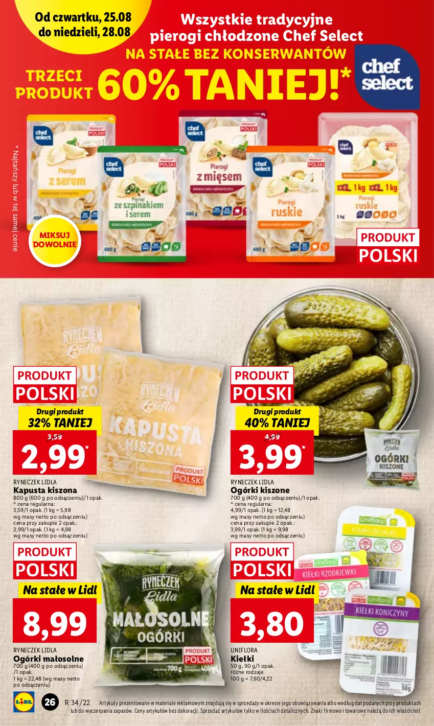 Gazetka promocyjna Lidl - GAZETKA - ważna 25.08 do 28.08.2022 - strona 26 - produkty: Flora, Kiełki, Pierogi, Ser