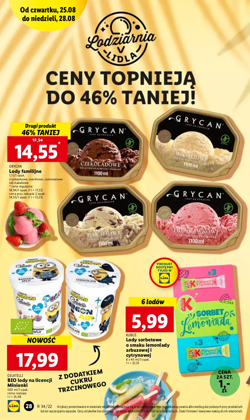 Gazetka promocyjna Lidl - GAZETKA - ważna 25.08 do 28.08.2022 - strona 28 - produkty: Arbuz, Fa, Gry, Kubuś, Lody