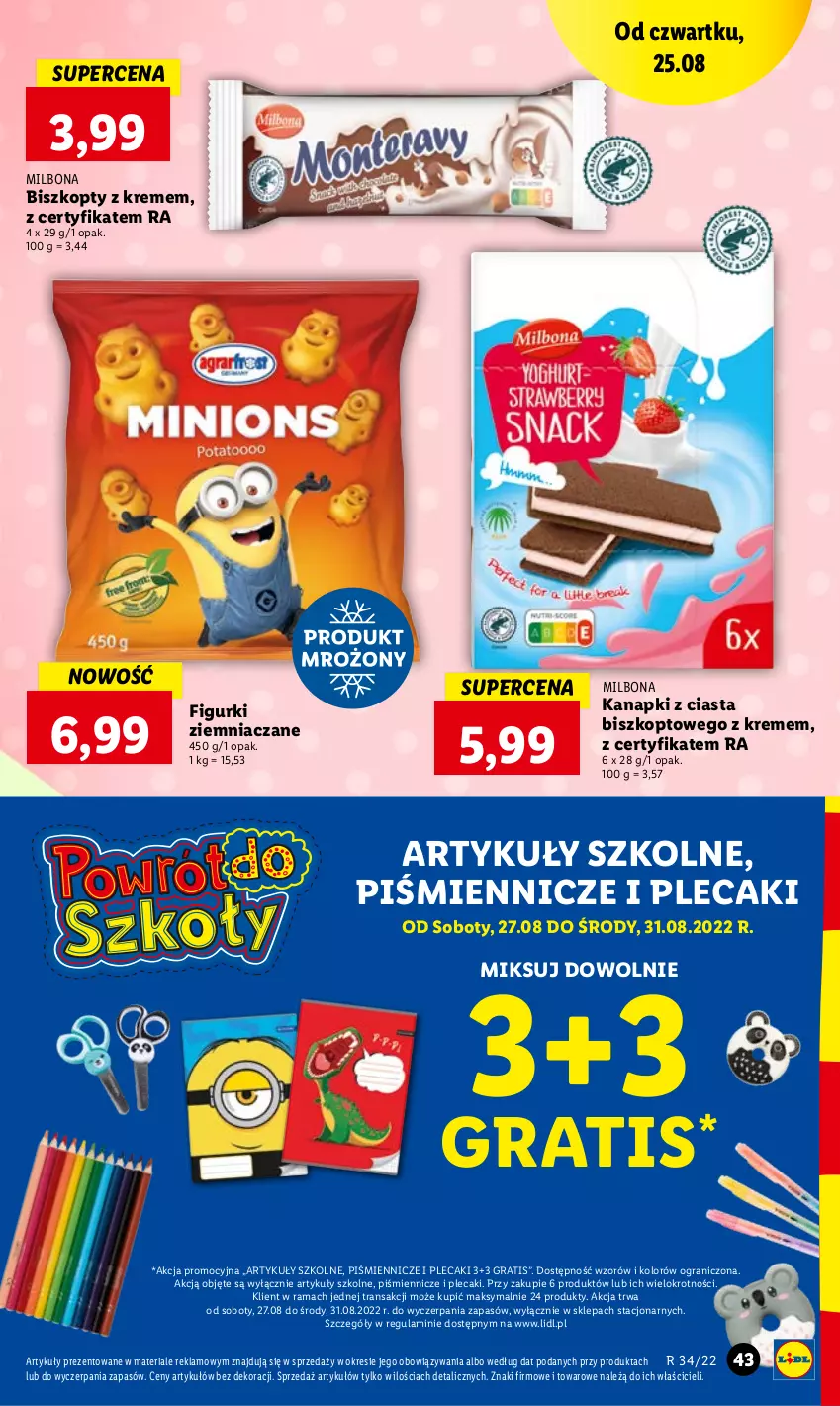 Gazetka promocyjna Lidl - GAZETKA - ważna 25.08 do 28.08.2022 - strona 43 - produkty: Biszkopty, Gra, Plecak, Rama, Tran