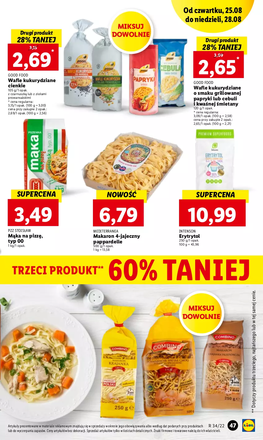 Gazetka promocyjna Lidl - GAZETKA - ważna 25.08 do 28.08.2022 - strona 47 - produkty: Dell, Grill, Mąka, Makaron, Wafle