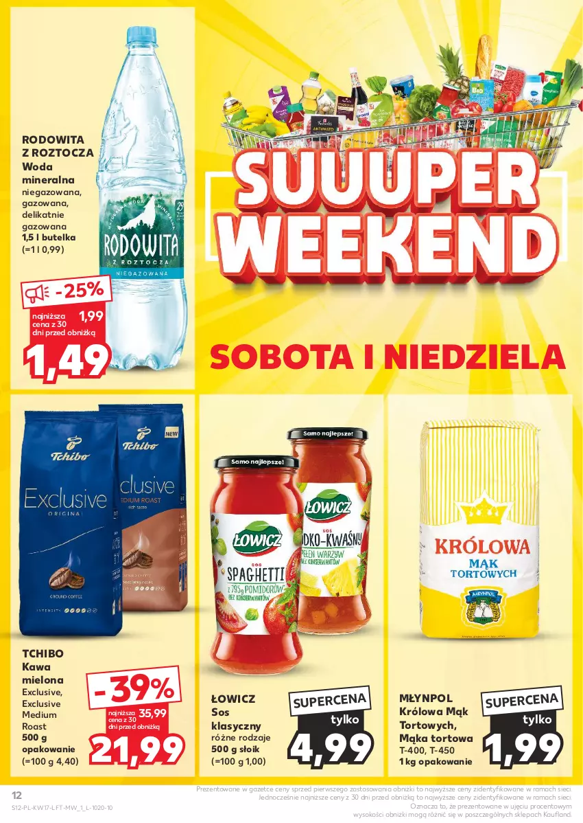 Gazetka promocyjna Kaufland - Gazetka tygodnia - ważna 25.04 do 30.04.2024 - strona 12 - produkty: Kawa, Kawa mielona, Mąka, Mąka tortowa, Młynpol, Rama, Sok, Sos, Tchibo, Woda, Woda mineralna