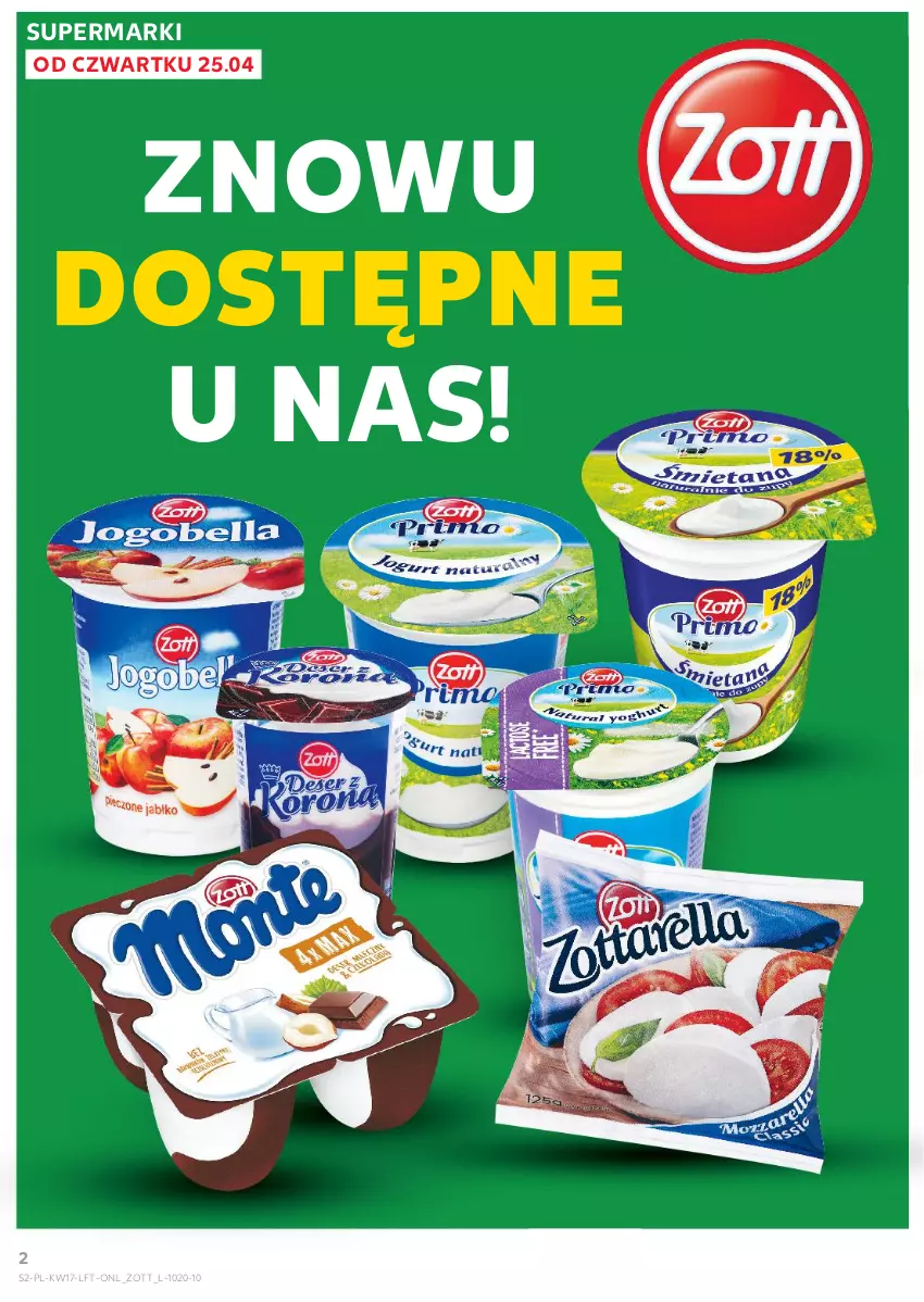 Gazetka promocyjna Kaufland - Gazetka tygodnia - ważna 25.04 do 30.04.2024 - strona 2 - produkty: Zott