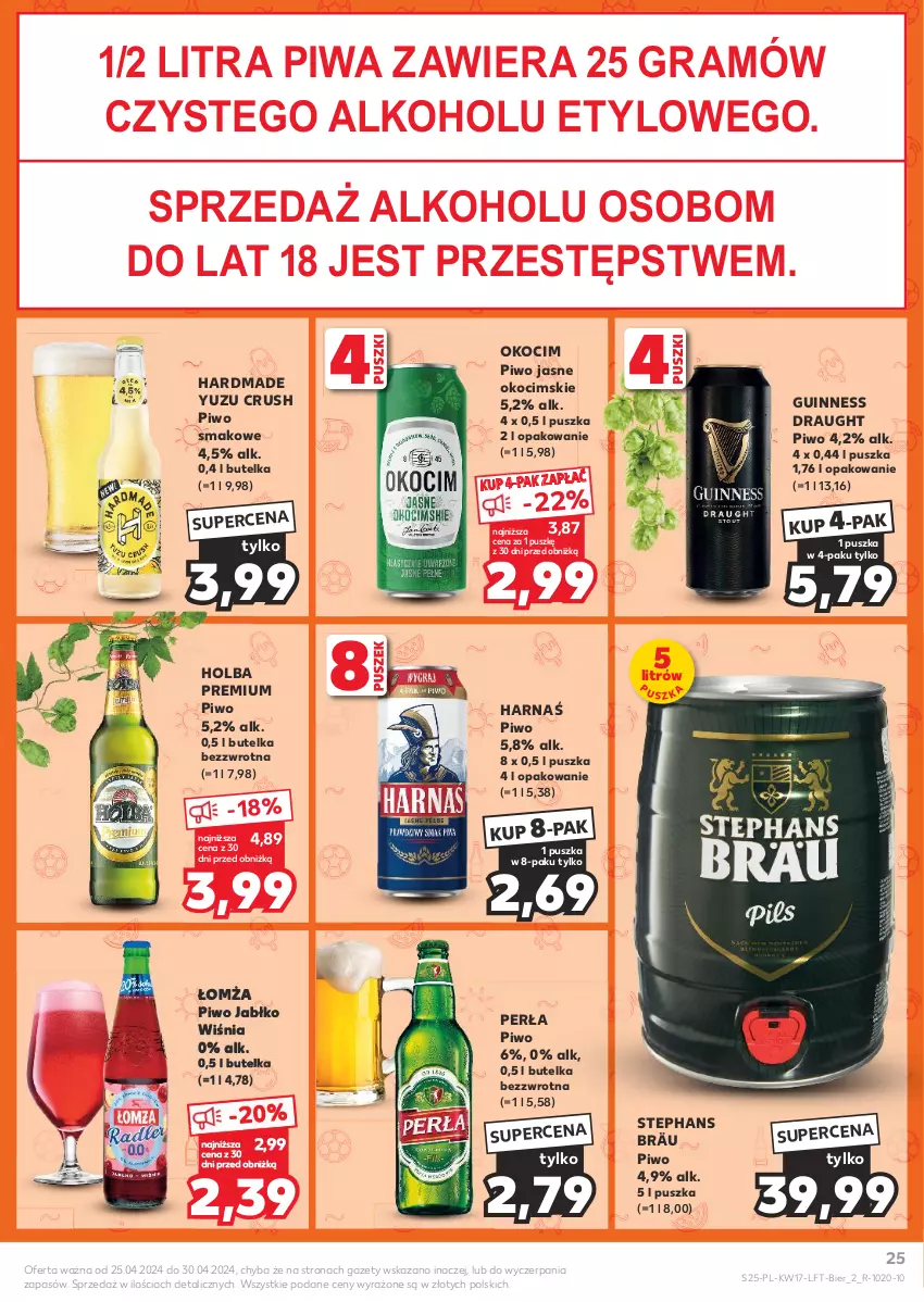 Gazetka promocyjna Kaufland - Gazetka tygodnia - ważna 25.04 do 30.04.2024 - strona 25 - produkty: Gra, Harnaś, Koc, Okocim, Perła, Piwa, Piwo, Piwo jasne