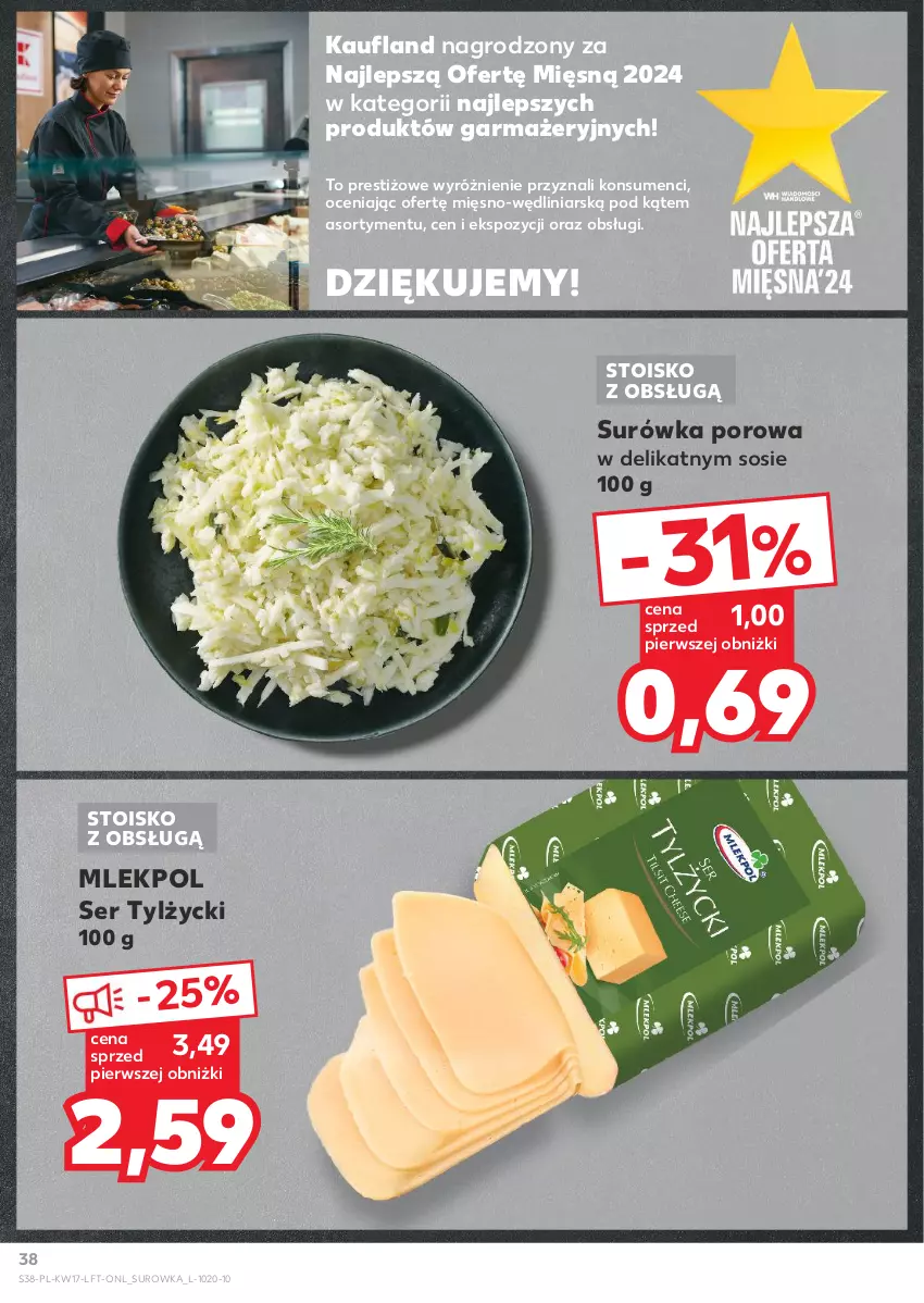 Gazetka promocyjna Kaufland - Gazetka tygodnia - ważna 25.04 do 30.04.2024 - strona 38 - produkty: Por, Ser, Ser tylżycki, Sos, Surówka