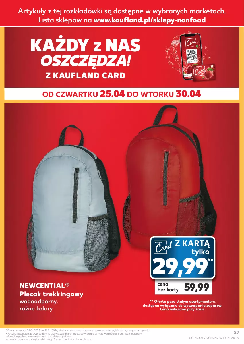 Gazetka promocyjna Kaufland - Gazetka tygodnia - ważna 25.04 do 30.04.2024 - strona 87 - produkty: Buty, Gra, Plecak, Por