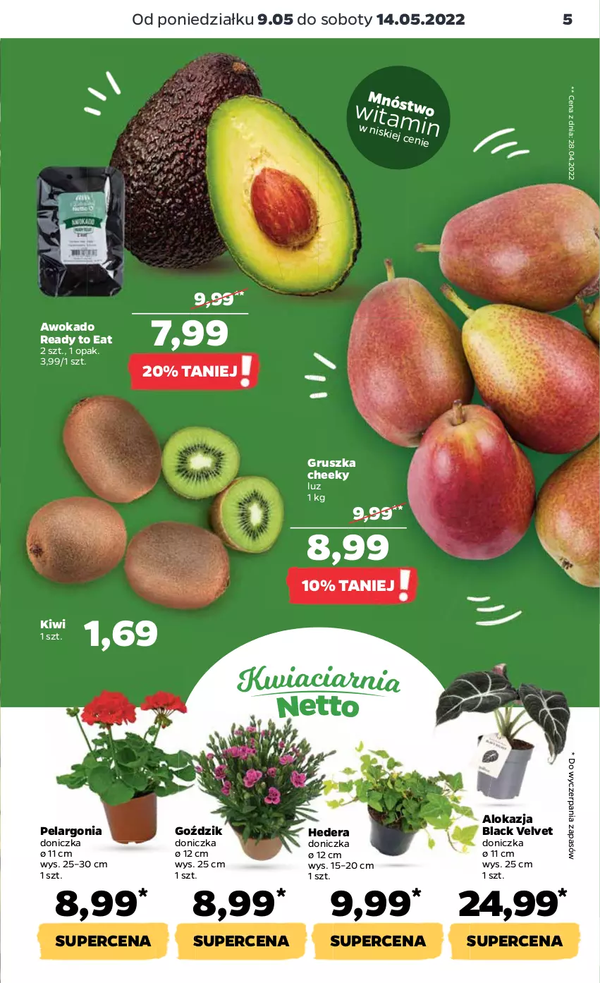 Gazetka promocyjna Netto - Gazetka spożywcza - ważna 09.05 do 14.05.2022 - strona 5 - produkty: Kiwi, Lack, Velvet