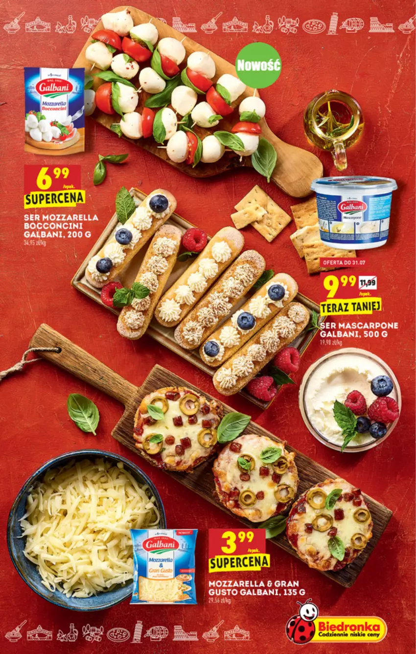 Gazetka promocyjna Biedronka - W tym tygodniu - ważna 29.07 do 04.08.2021 - strona 29 - produkty: Fa, Galbani, Gra, Mascarpone, Mozzarella, Ser