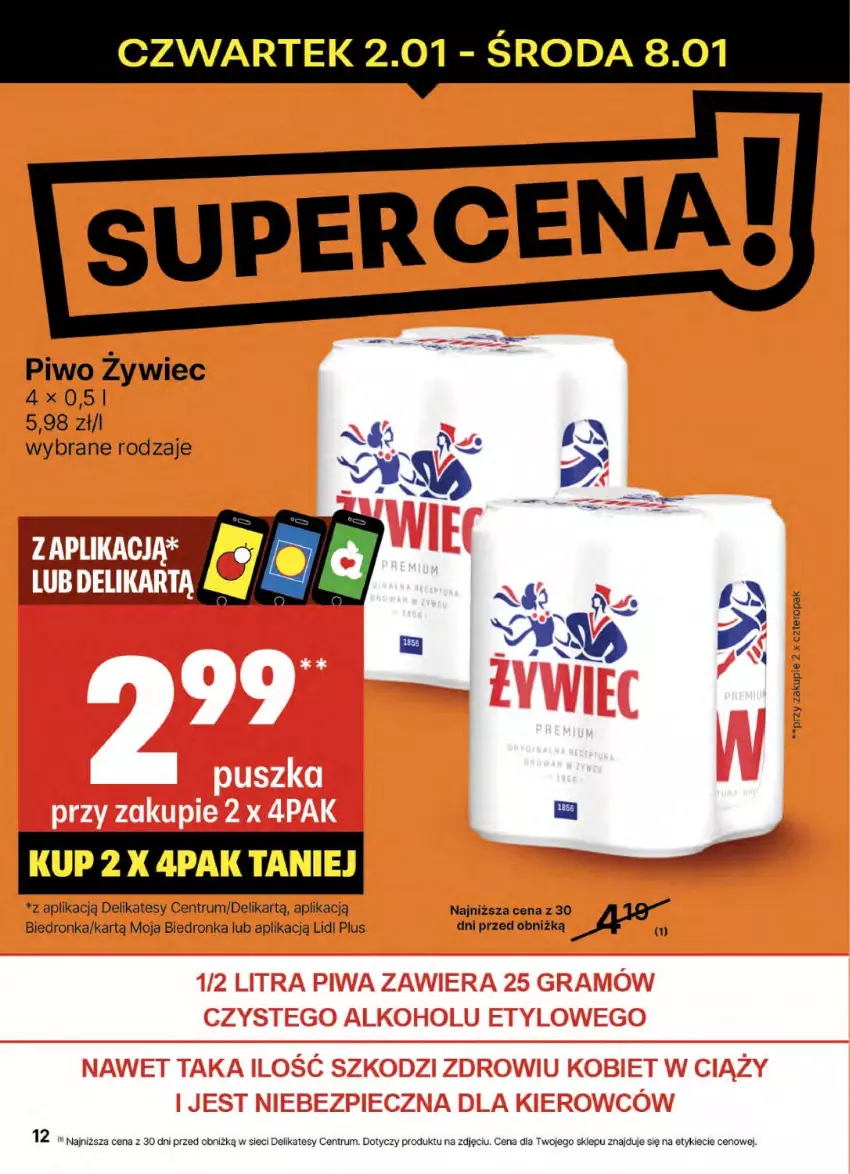 Gazetka promocyjna Delikatesy Centrum - NOWA GAZETKA Delikatesy Centrum od 2 stycznia! 2-8.01.2024 - ważna 02.01 do 08.01.2025 - strona 12 - produkty: Dron, Piwo, Rum