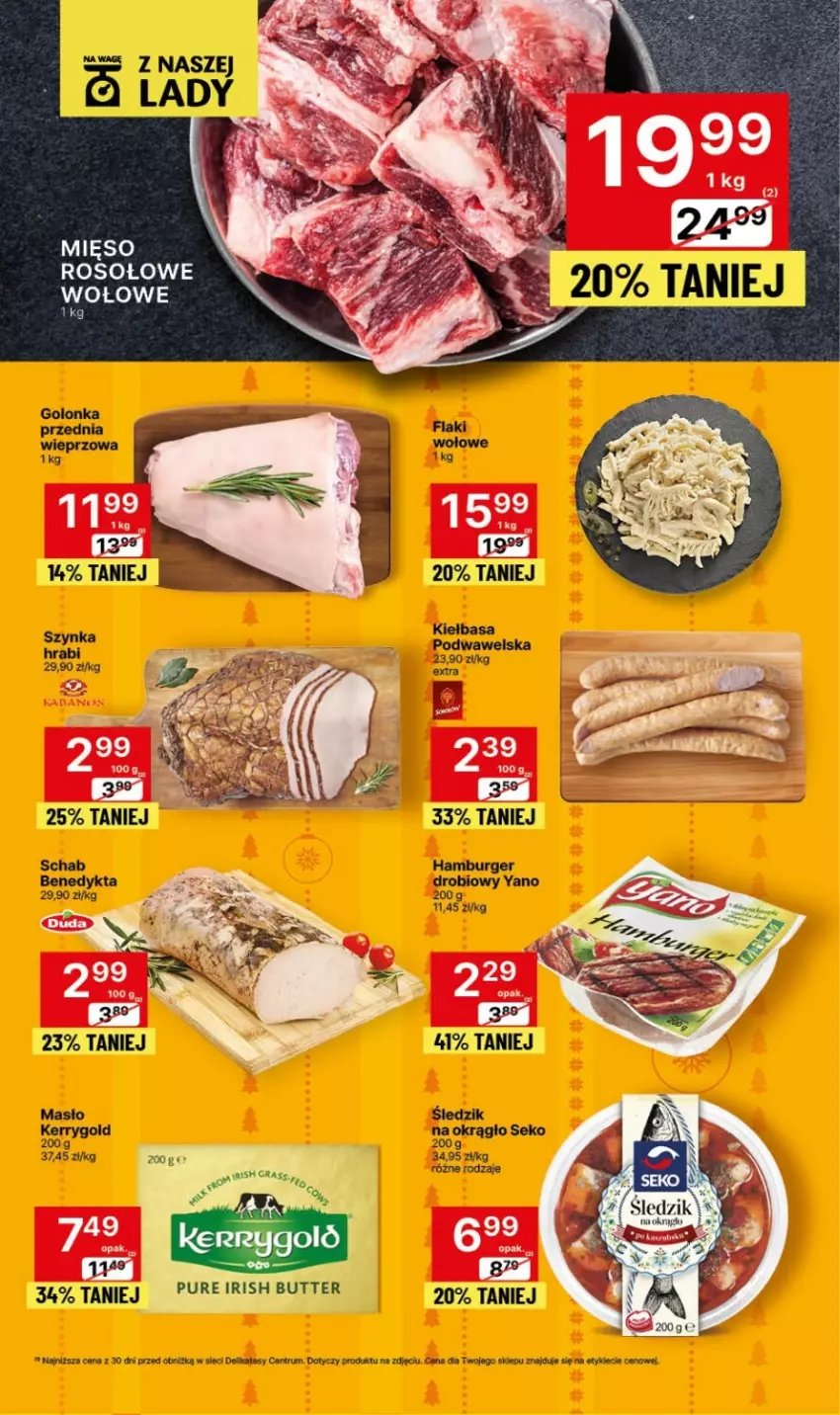 Gazetka promocyjna Delikatesy Centrum - Gazetka DC45 pon-sr - ważna 20.11 do 22.11.2023 - strona 6 - produkty: Burger, Hamburger, Kiełbasa, Masło, Mięso, Rum, SEKO, Szynka