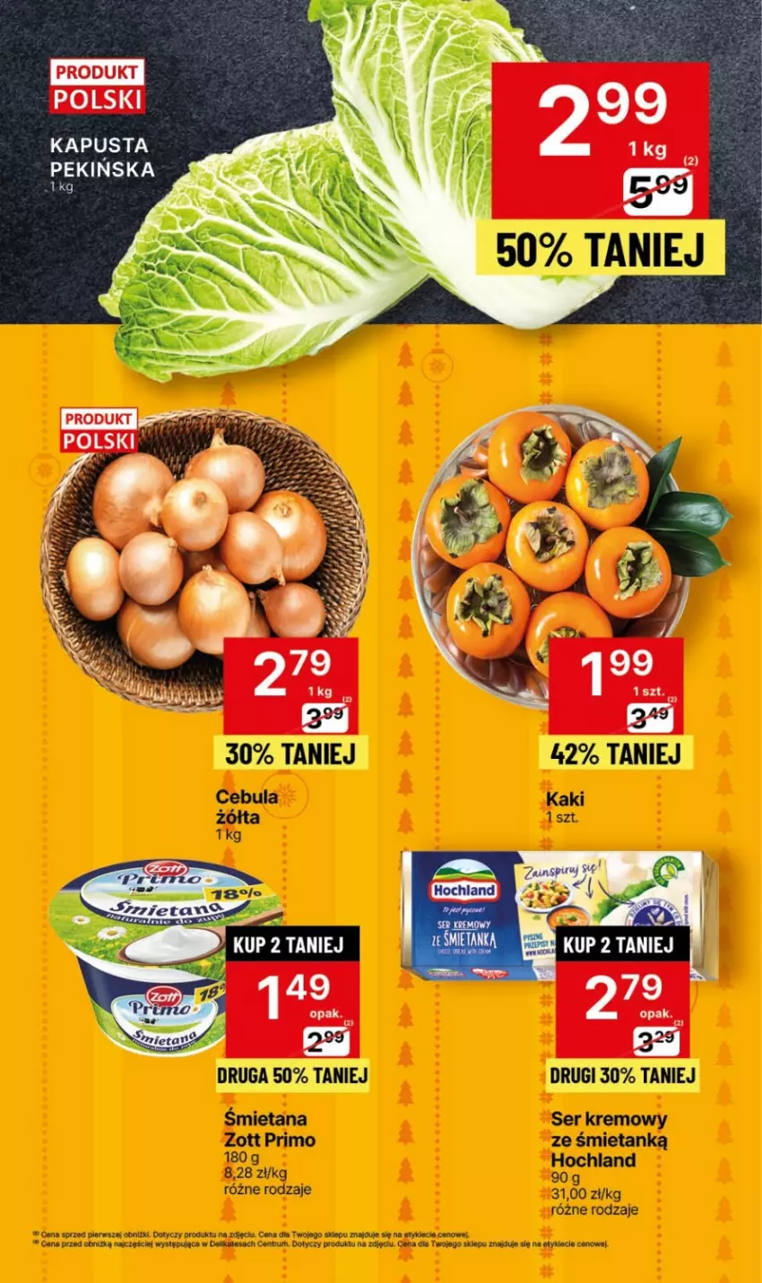 Gazetka promocyjna Delikatesy Centrum - Gazetka DC45 pon-sr - ważna 20.11 do 22.11.2023 - strona 7 - produkty: Cebula, Hochland, Kaki, Rum, Ser, Zott, Zott Primo