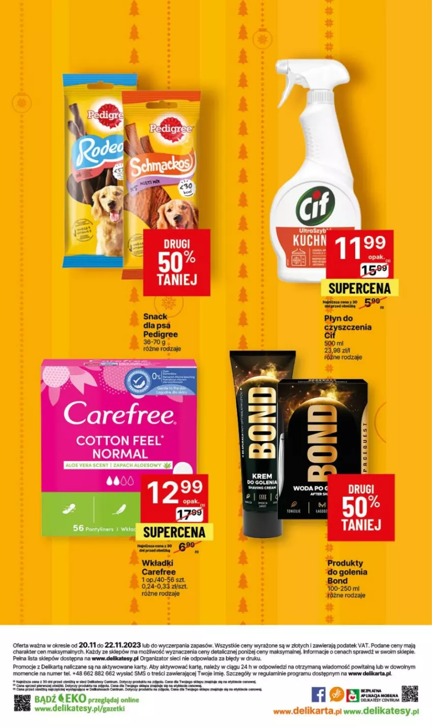 Gazetka promocyjna Delikatesy Centrum - Gazetka DC45 pon-sr - ważna 20.11 do 22.11.2023 - strona 9 - produkty: Carefree, Gra, Pedigree, Rum, Wkładki