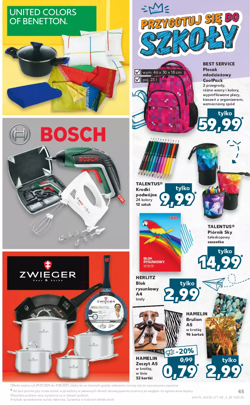 Gazetka promocyjna Kaufland - OFERTA TYGODNIA - ważna 29.07 do 04.08.2021 - strona 45 - produkty: Gra, Lion, Organizer, Piórnik, Plecak, Ser, Teleskop