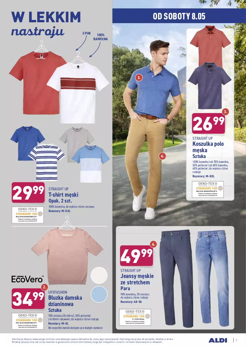 Gazetka promocyjna Aldi - ważna 05.05 do 08.05.2021 - strona 7 - produkty: Fa, Kosz, Koszulka, T-shirt, Wełna