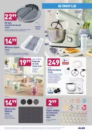 Gazetka promocyjna Aldi - Gazetka - ważna od 08.05 do 08.05.2021 - strona 3 - produkty: Piec, Papier ozdobny, Por, Gra, Papier, Wycieraczka, Rama, Zlew, Trzepaczka, Suszarka do naczyń, Lody, Mieszadło, Robot, Suszarka