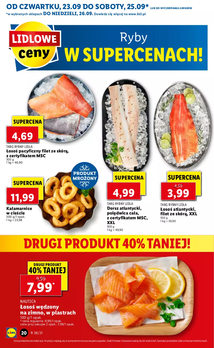 Gazetka promocyjna Lidl - GAZETKA - ważna 23.09 do 26.09.2021 - strona 20 - produkty: Dorsz, Polędwica