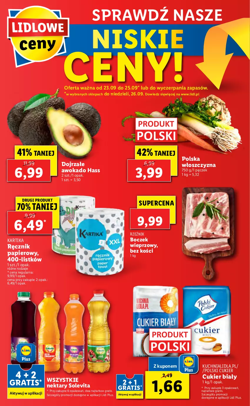 Gazetka promocyjna Lidl - GAZETKA - ważna 23.09 do 26.09.2021 - strona 60 - produkty: Boczek, Boczek wieprzowy, Cukier, Gra, Kuchnia, Nektar, Papier, Ręcznik